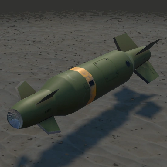 500kg bomb optically steered air-to-ground surface burst bomb